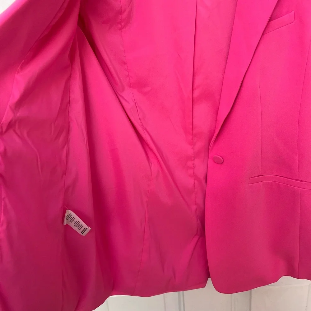 Cinq à Sept Khloe Crepe Ruched Blazer - Berry Jam - 8 - Picture 5 of 8